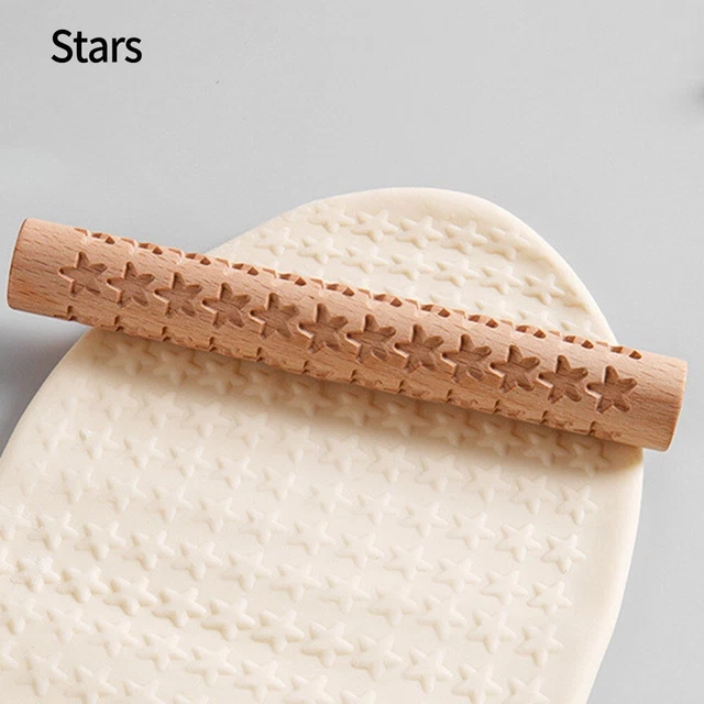 Pin à rouler 4 pièces outil de cuisson hêtre couleur bois non toxique profond