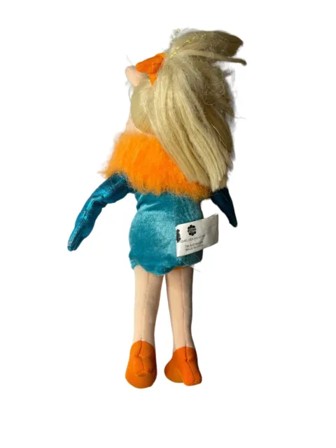 Vintage Jim Henson TM Miss Piggy Stuffed Plush Muppet's Doll Blue & Orange Dress 3