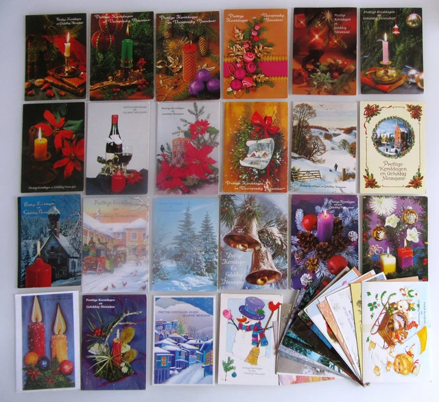 Postkarten Lot mit Nederland Briefmarken 44 AK WEIHNACHTEN & NEUJAHR (Holland)