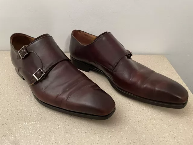 Magnanni ‘Ramola’ Double Strap Monk Shoe Burgundy Tobacco Leather (Men Size 12) 3