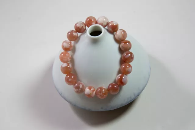 11mm Sakura/Cherry Blossom Agate Beaded Bracelet | 11mm樱花玛瑙手串