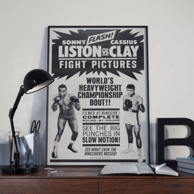 Sonny Liston Vs Clay Muhammad Ali Promo Bill Boxing Poster Print Picture A3 A4