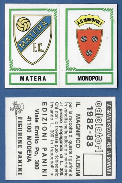 FIGURINA CALCIATORI PANINI 1982/83 - Nuova/New - N.589 Matera/Monopoli