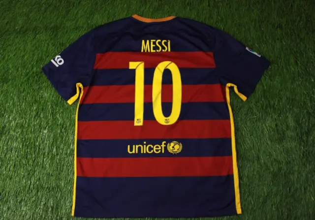 Barcelona Barca Messi 2015/2016 Football Shirt Jersey Home Nike Original Size Xl