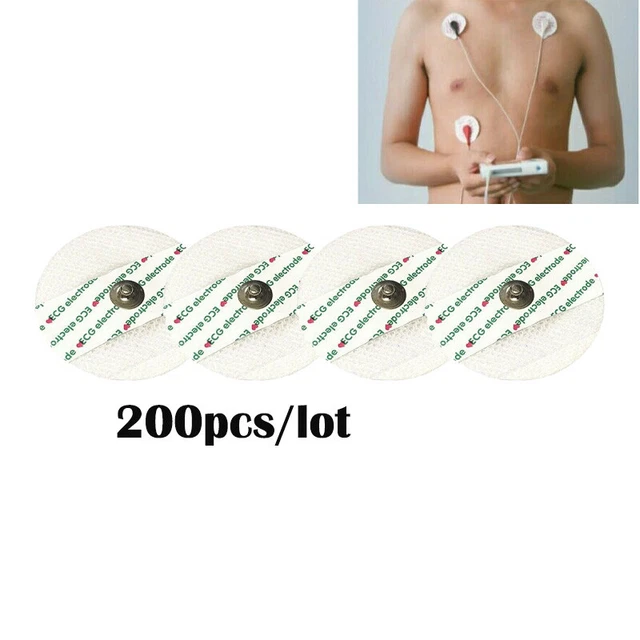 Pack of 200，Disposable Conductive Electrode Pads ECG EKG Replacement Accessories
