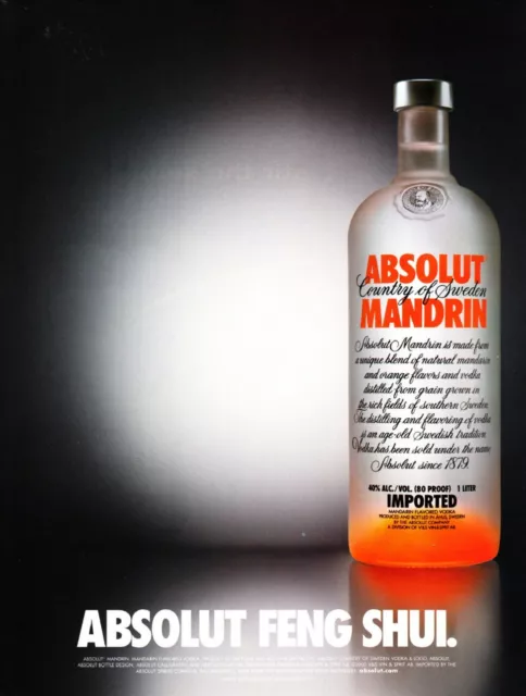Absolut Feng Shui Vodka  Ad 2003 Very Rare Out Of Print