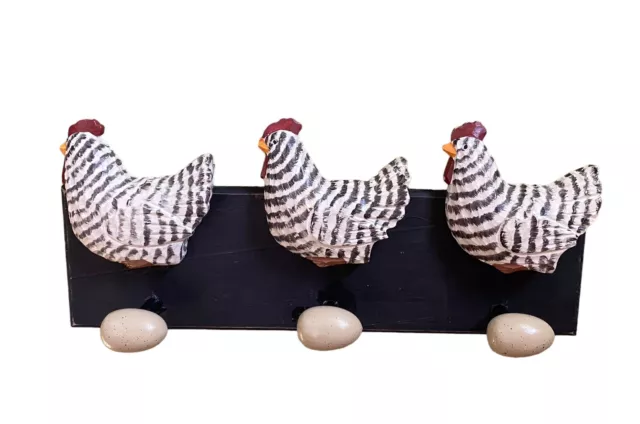 Llavero de granja rural gancho llavero 3 pollos 3 huevos decoración del hogar