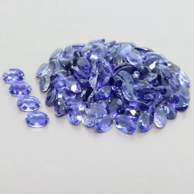 Wholesale Lot of 5x3mm Oval Faceted Natural Iolite Loose Calibrated Gemstone
