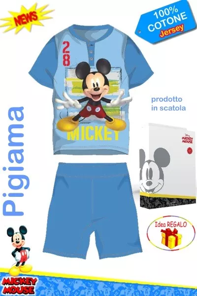 PIgiama Topolino da bambino estivo mezza manica completo bimbo 3 4 5 6 anni