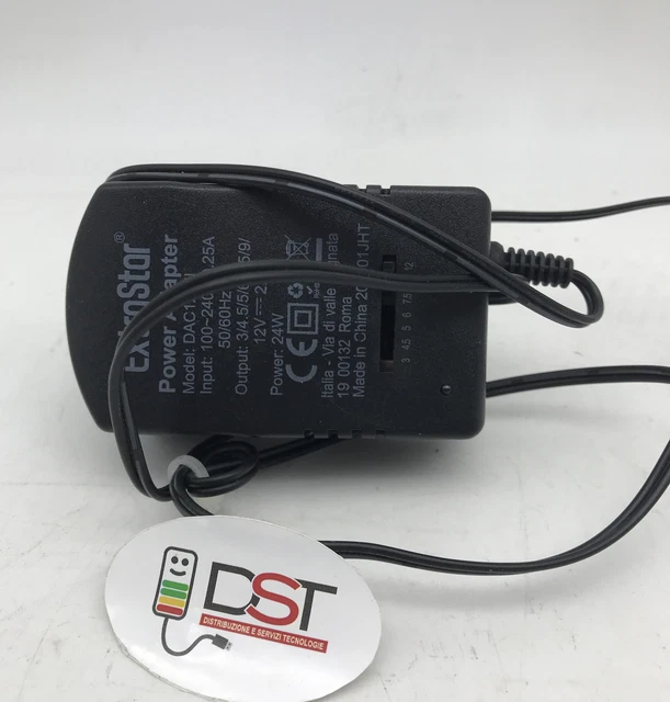 Alimentatore Universale EXTRASTAR 24W Con 6 Spine DC – 3V-12V Per Dispositivi Elettronici, 2000mA Max