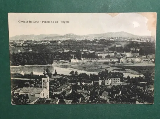Cartolina Gorizia Italiana - Panorama da Podgora - 1923