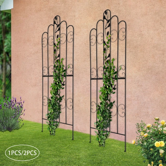 70 INCH METAL Garden Arbor Arch Bench Trellis For Vines Climbing Plant