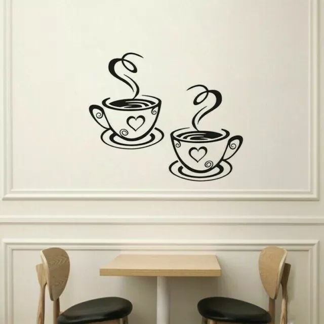 €0.69 Anmain Tazza Caffè Sticker Da Muro Bar Adesivi Murali Cucina Adesivi  Parete Semplice Adesivi Pareti Amore Stickers Muro…