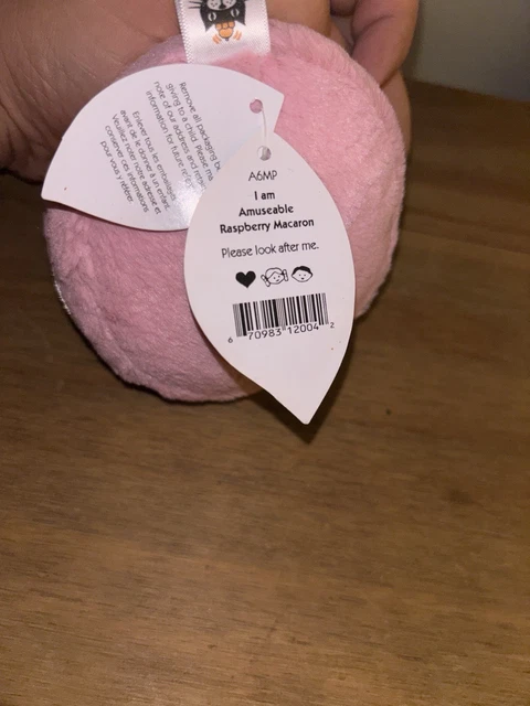 Small Raspberry Jellycat JELLYCAT AMUSEABLE RASPBERRY Macaron - Original 1st Release Rare Pink ...
