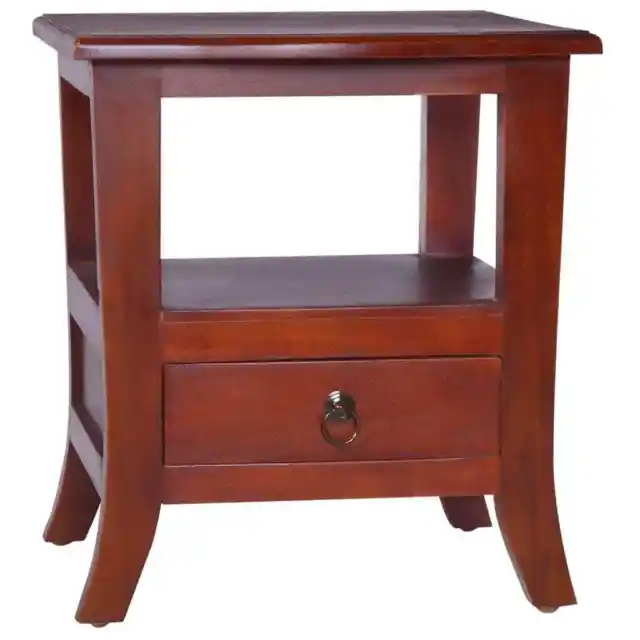 Solid Mahogany Wood Bedside Cabinet Coffee Side Table Multi Colours vidaXL