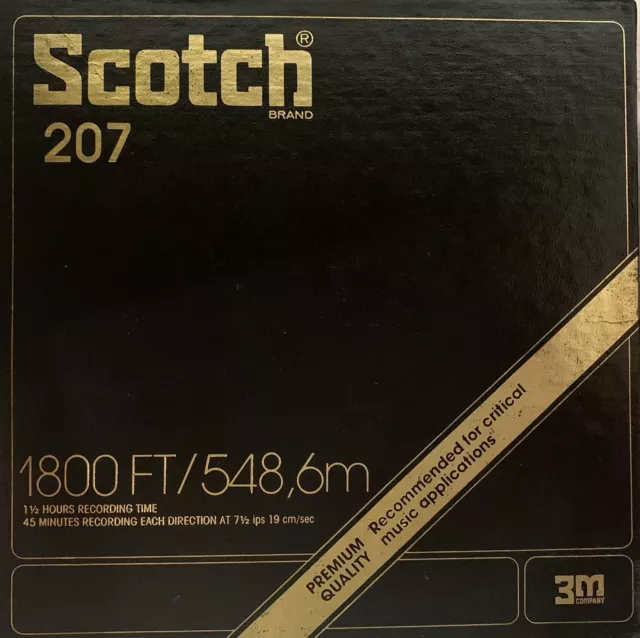 Scotch 207 Mastering Reel Tape, Late Gen, LP, 7" Reel, 1800 ft.