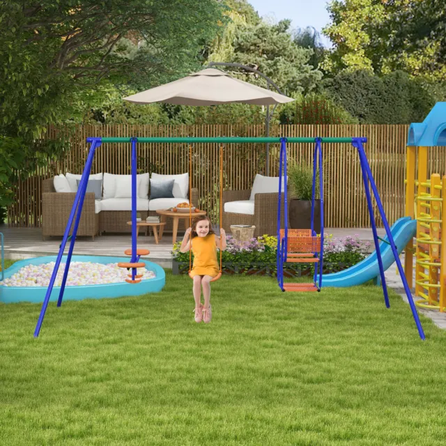 3 in 1 Garden Swing with Single Swing, Glider, Rocking Chair Swing