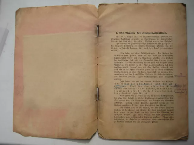 Borchardt Vor und nach dem 4. August 1914 Kommunismus SPD Kriegskredite 1915 SPD 3