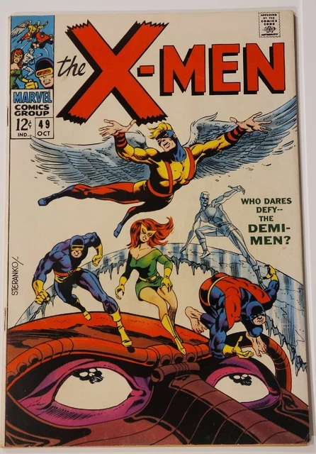 Marvel Key Comics X-Men 49 (Vf/Nm?) -Steranko-1St Polaris & Mesmero-Origin Beast