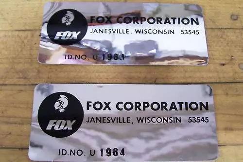 Vintage NOS Fox Minibike Go Kart 2 ID Identification Serial Number Stickers Tag