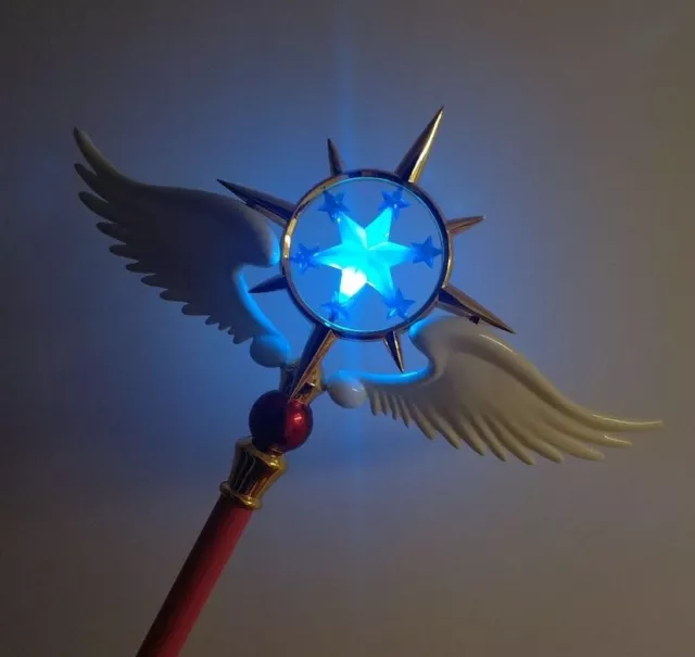 Card Captor Sakura Glowing Magic Wand Cosplay Star Cane Stick Cosplay Prop Gift