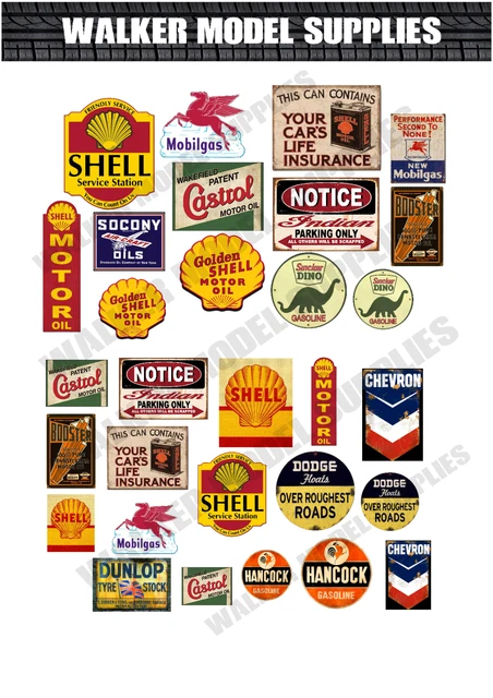 Hot Wheels 1/64 Vintage Signs Custom Assorted SCR-0104 – Handmade, Collectible Miniatures