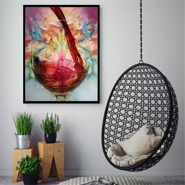 Abstract Giclee Red Wine Glass Oil Painting Canvas Print Wall Art Picture 3