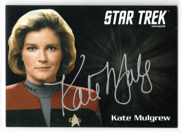 Star Trek Inflexions Kate Mulgrew As Captain Kathryn Janeway Silver Autograph Vl