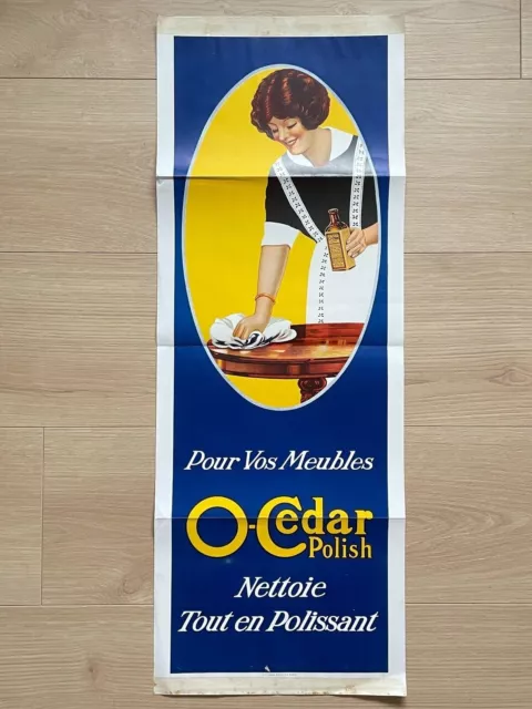 Ancienne affiche publicitaire - O-cédar Polish - Femme - pub - collection