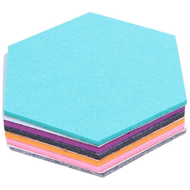 Satz Von 6 Hexagon Filz Pin Board Selbst Klebende Bulletin  Foto Kork BoardsM7R5