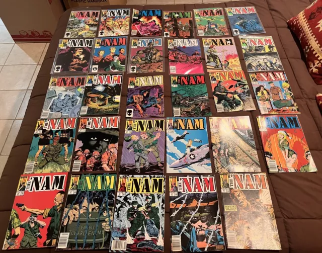 THE NAM Comics by Marvel Lot of 29 Comics Ranging from 1987-1989