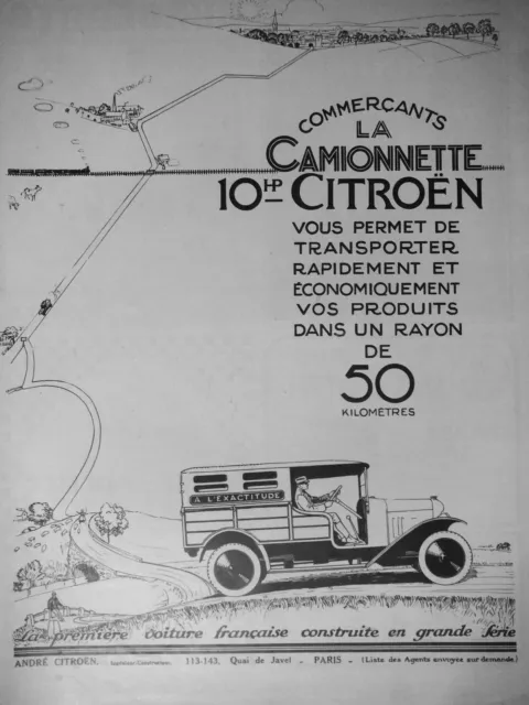1922 Citroen Press Advertisement The New Merchant Van