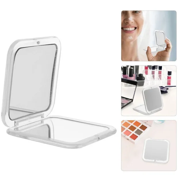 Faltung Quadratischer Schmink spiegel Tragbar Mit einem Flip-Top-Cover Spiegel