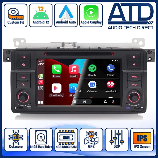 CARPLAY RADIO FOR BMW E46 3 Series M3 Android Auto Sat Nav IPS GPS DAB
