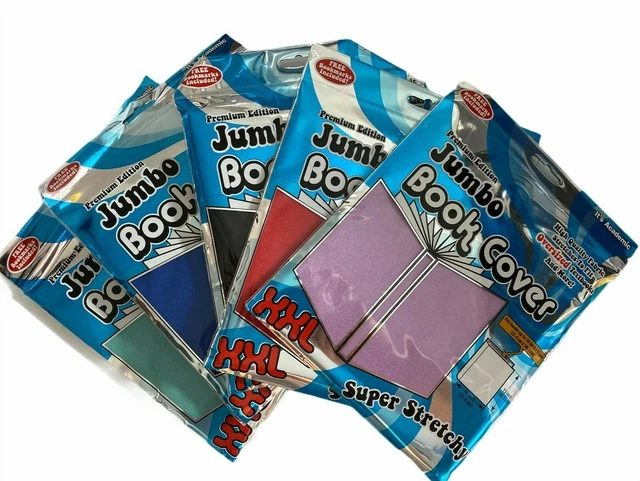 5-It's Academic School Jumbo Book Cover Premium Edition Stretchy XXL 10" x 15"