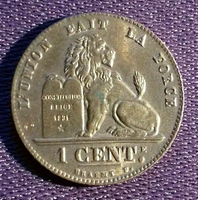 1 centimes1914 SUP/SPL  Albert Ier de Belgique