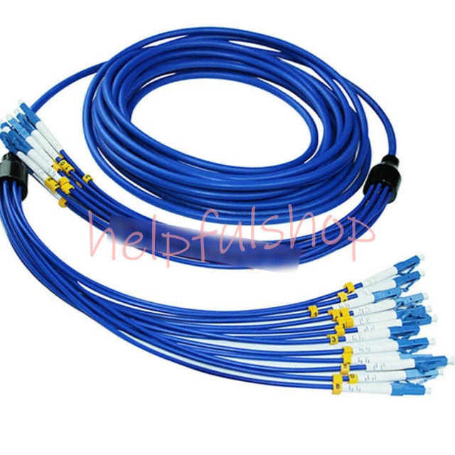 10M Black Armored Fiber Cable LC-LC UPC SM 9/125 Duplex Fiber Optic