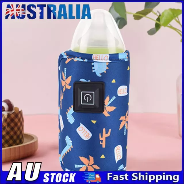 USB Baby Nursing Bottle Heater Safe Heating Milk Warmers for Home Travel (Blue)