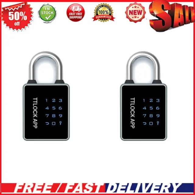 2Pcs Anti Theft Padlock IP65 Waterproof Smart Lock for Home Dormitory (TTLOCK AP