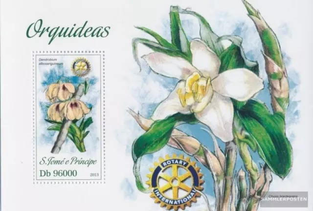 Sao Tome e Principe Block 895 (kompl. Ausgabe) postfrisch 2013 Orchideen