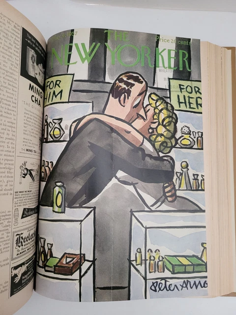 New Yorker Apr-May 1957 Bound Volume #33 6 Issues Classic Ads Peter Arno Cover