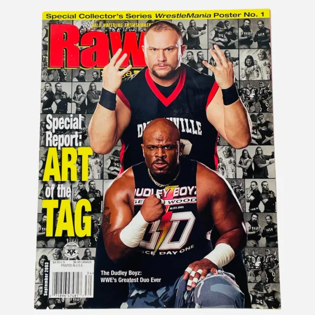 Hulk Hogan WWE Raw Magazine Sept 2003 Dudleys Kurt Angle WrestleMania Poster