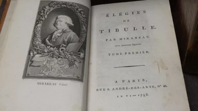Curiosa Mirabeau Les Elégies de Tibulle 1798 3/3