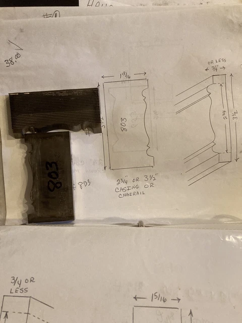Casing or Chair Rail Cutter , Crown moulding blades. see picture.
