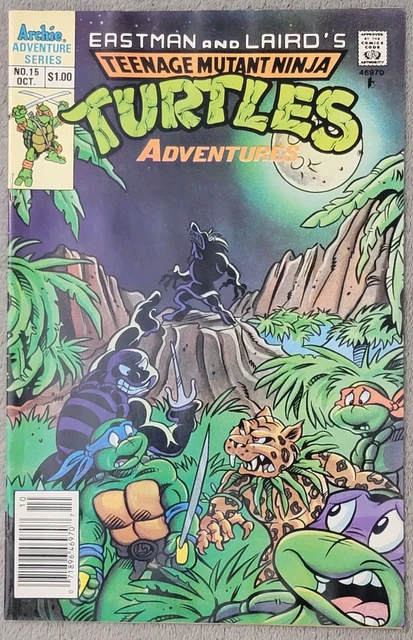 Teenage Mutant Ninja Turtles Adventures #15 Newsstand Archie Comics (1990) VF+