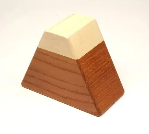 Karakuri gimmick Japanese Wooden Puzzle Box Mt.Fuji 3 Steps Trick Hakone Yosegi