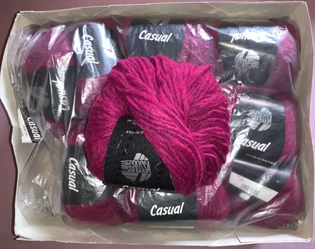 500 g  CASUAL  Lana Grossa  - Merino-Alpaka-Mix - Farbe 006  - magenta 2