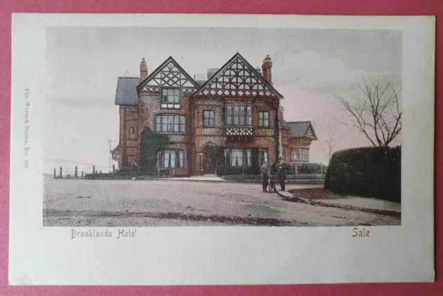 c1900 Antique Real Photo Postcard  Brooklands Hotel Sale Manchester Cheshire