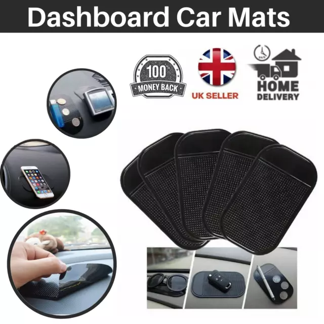 Car Dashboard Mat Sticky Gel Pad Anti Slip Mobile Holder Coins Grip Adhesive UK