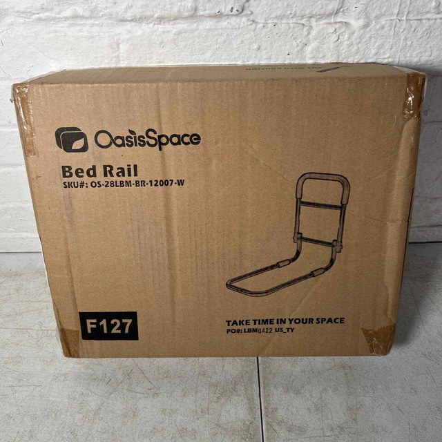 OasisSpace Bed Rail Bedside Fall Prevention Grab Bar Mobility Aid, Universal Fit
